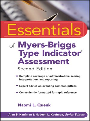 Essentials of Myers-Briggs Type Indicator Assessment - ebook